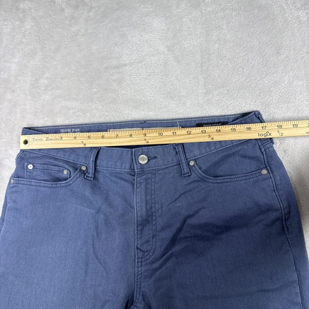 Banana Republic Travel Jeans Mens 34x30 * Blue Athletic Fit Pants Preppy Comfort